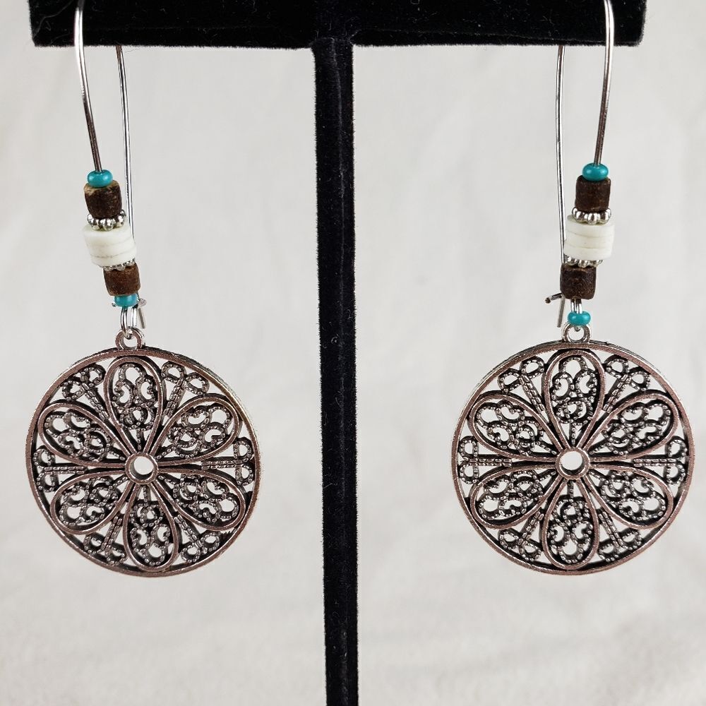 Mandala Beaded Boho Earrings